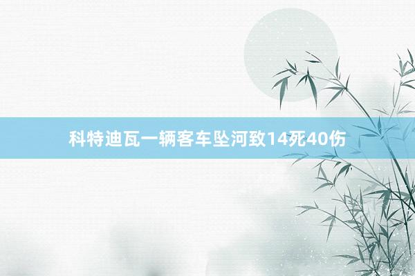 科特迪瓦一辆客车坠河致14死40伤
