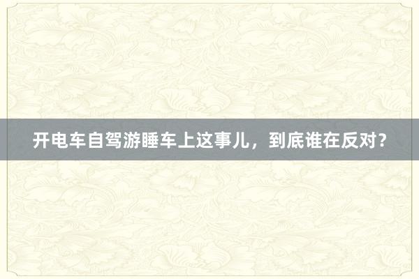 开电车自驾游睡车上这事儿，到底谁在反对？
