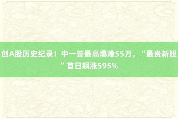 创A股历史纪录！中一签最高爆赚55万，“最贵新股”首日飙涨595%