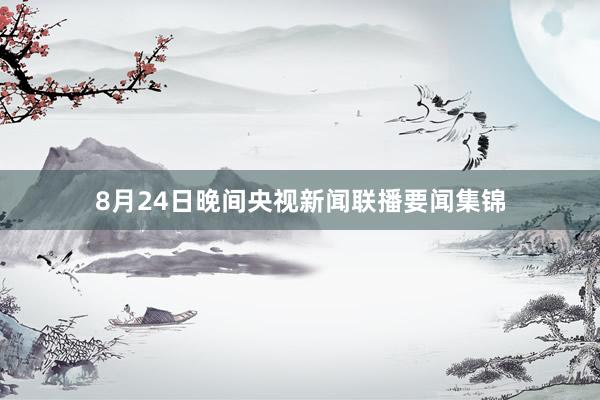 8月24日晚间央视新闻联播要闻集锦