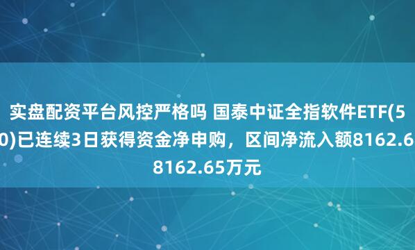 实盘配资平台风控严格吗 国泰中证全指软件ETF(515230)已连续3日获得资金净申购，区间净流入额8162.65万元